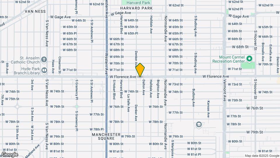 1544 W Florence Ave Map and Location Details