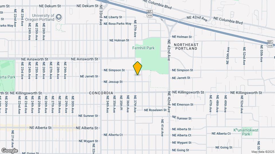 5732 NE 37th Ave Map and Location Details