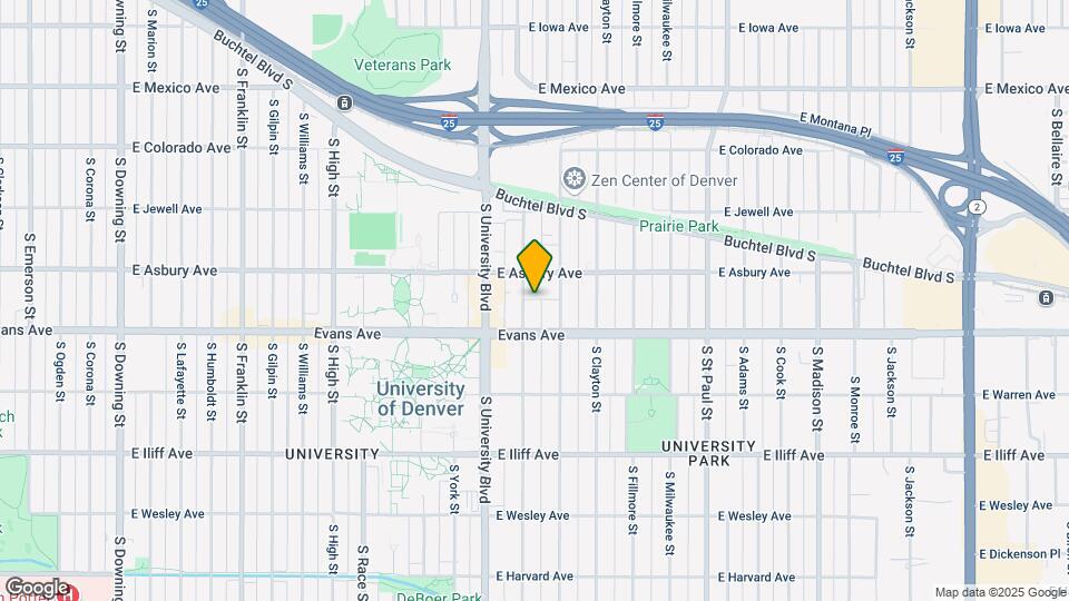2042 S Josephine St Mapa y Detalles de la Ubicación
