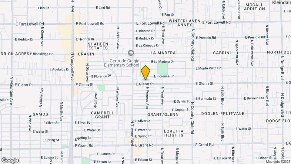 2549 E Glenn St Map and Location Details