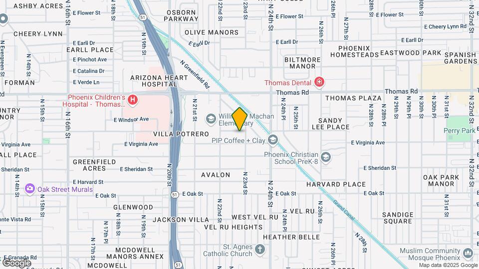 2237 E Cambridge Ave Map and Location Details