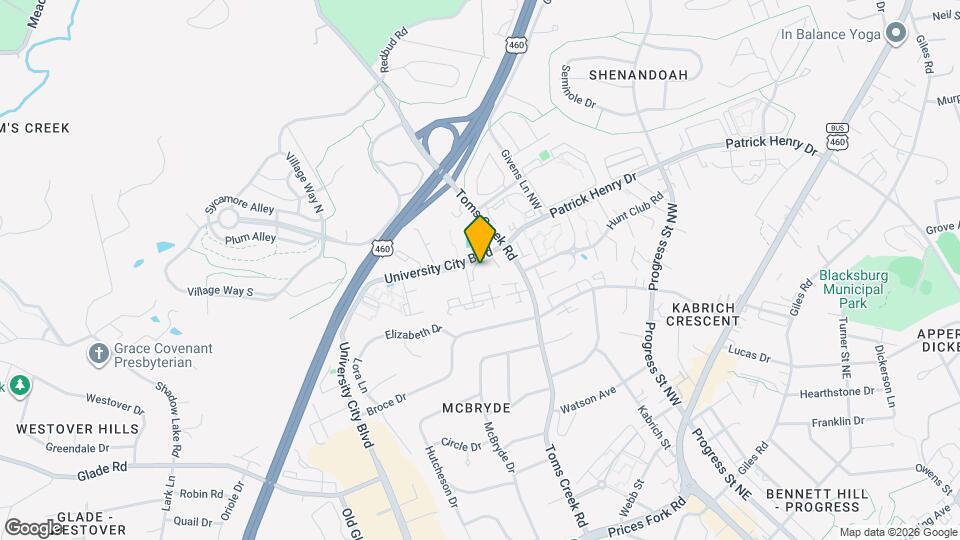 1400 University City Blvd Map and Location Details