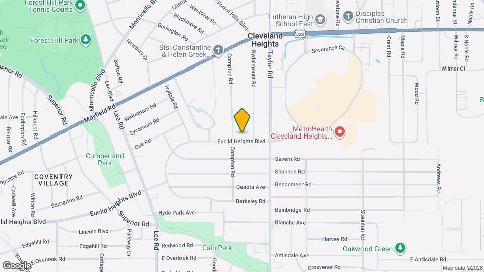 3395 Euclid Heights Blvd, Unit 1 Map and Location Details