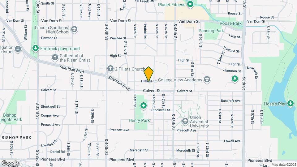 4525 Hillside St Map and Location Details