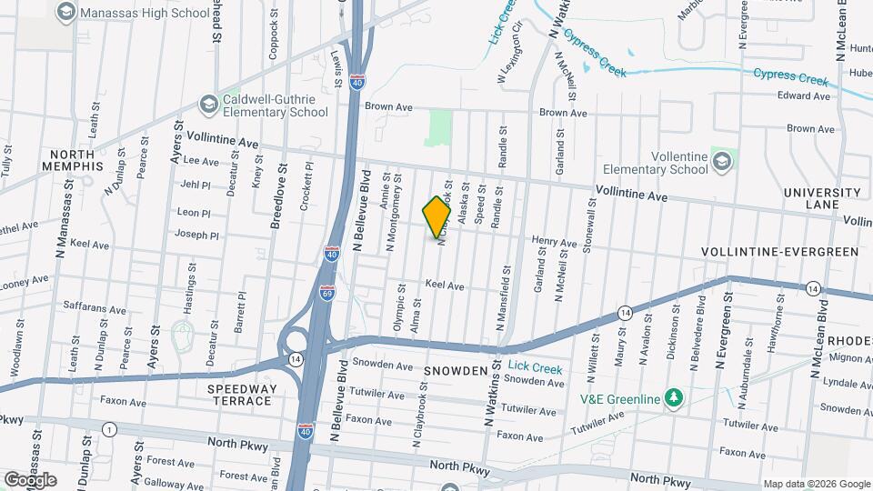 851 N Claybrook St Map and Location Details