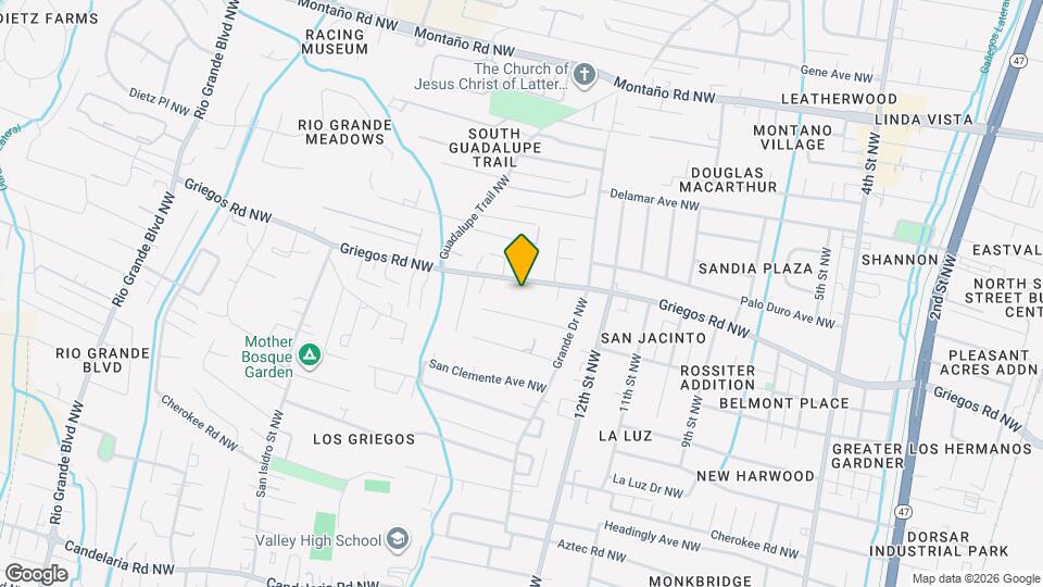 1414 Griegos Rd NW Map and Location Details