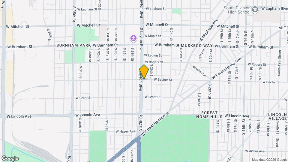 2627 W Becher St Map and Location Details