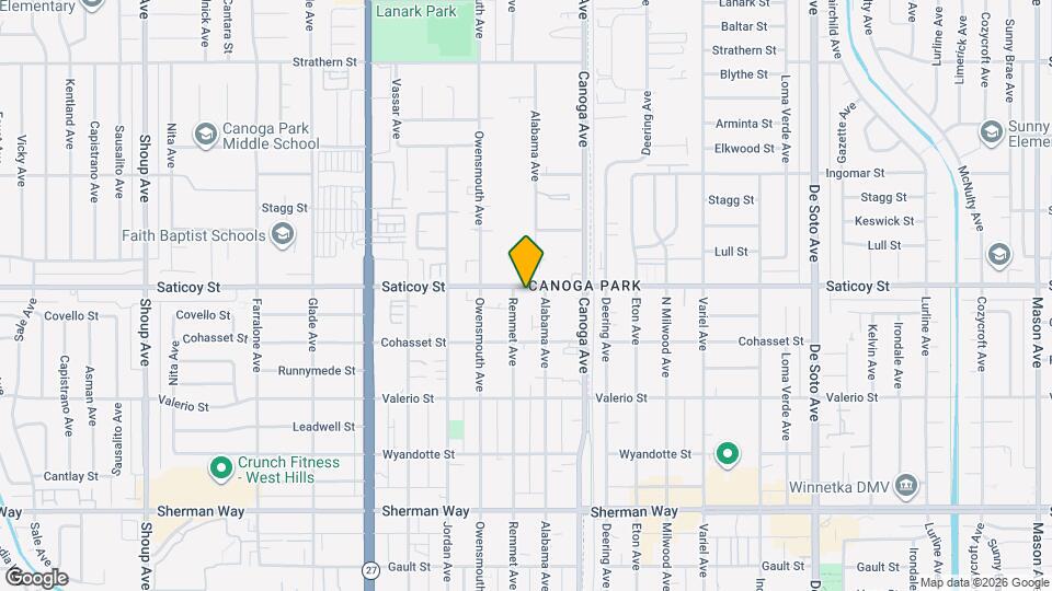 21520 Saticoy St, Unit A Map and Location Details