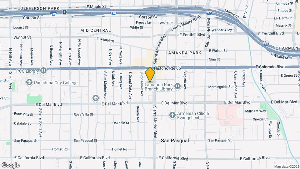 111 S Sierra Madre Blvd Map and Location Details