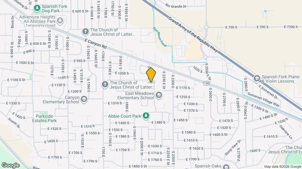 2081 E 1180 S, Unit Basement Apartment Mapa y Detalles de la Ubicación