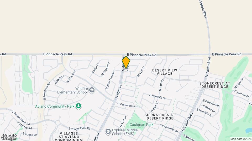 23130 N 40th Pl Map and Location Details