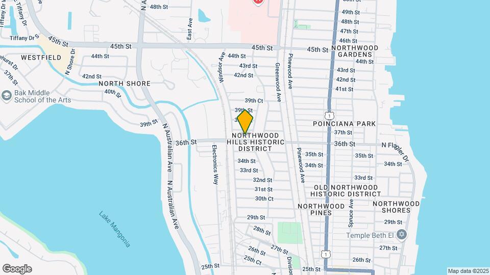 915 36th St Map and Location Details