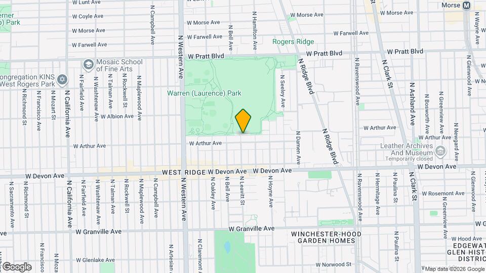 6511 N Leavitt St Map and Location Details