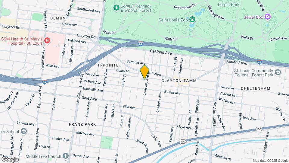 1215 Louisville Ave Map and Location Details