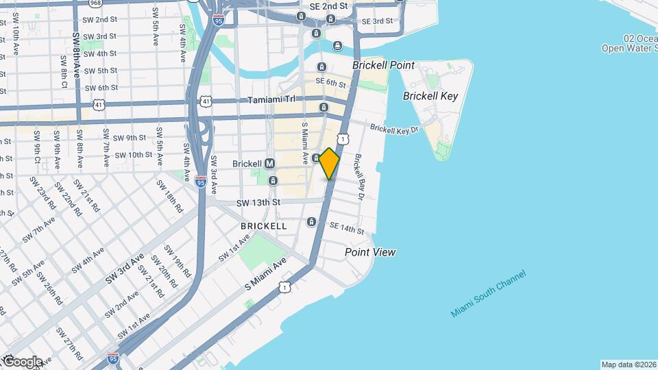 1182 Brickell Ave Map and Location Details