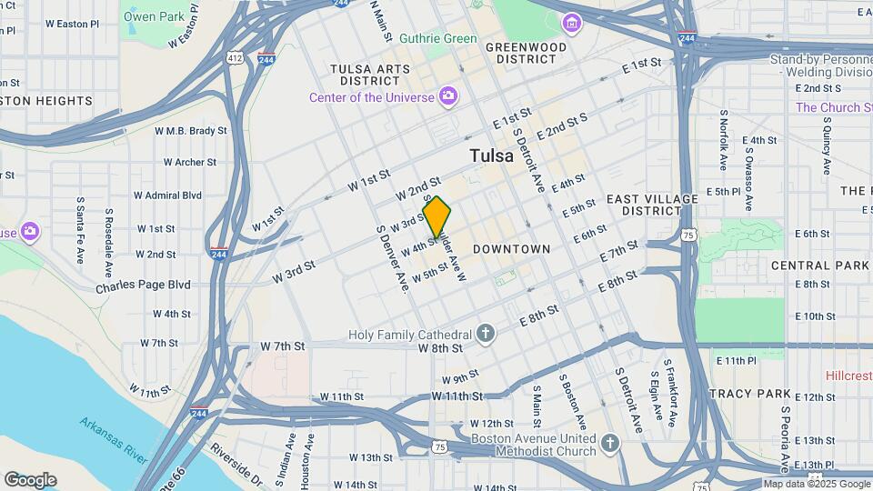 406 S Boulder Ave Map and Location Details