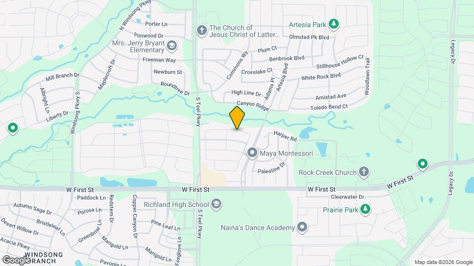 16020 Gladewater Terrace Mapa y Detalles de la Ubicación