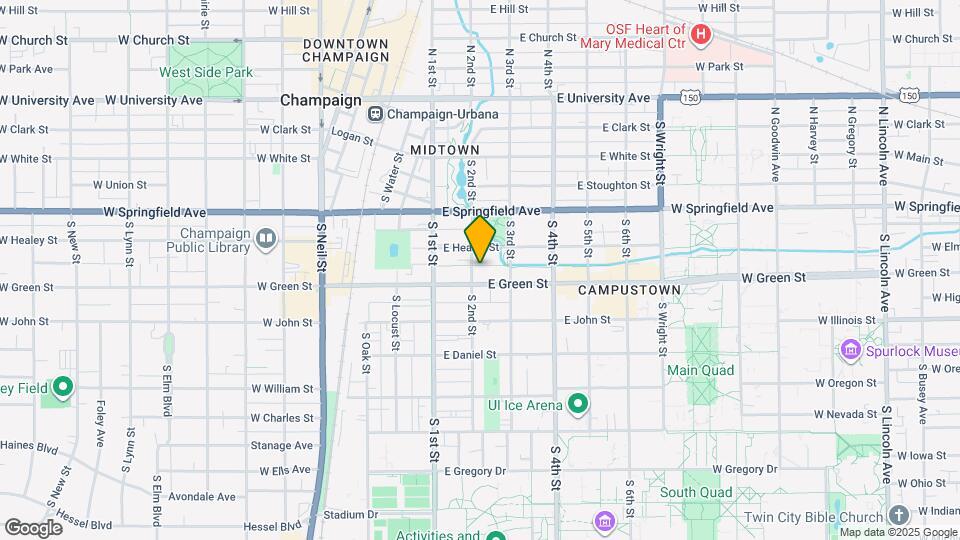 202 E. Green St by Bankier Apartments Mapa y Detalles de la Ubicación