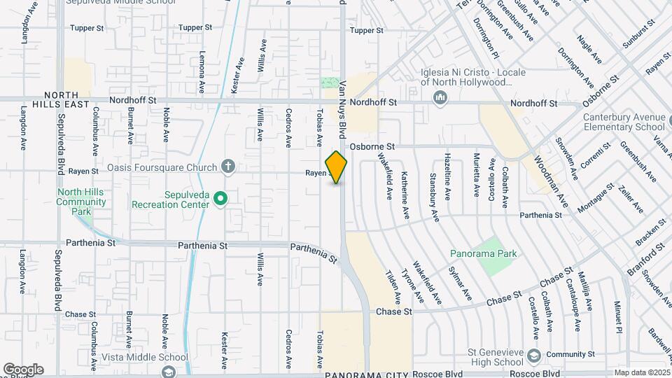 8831 Van Nuys Blvd Map and Location Details
