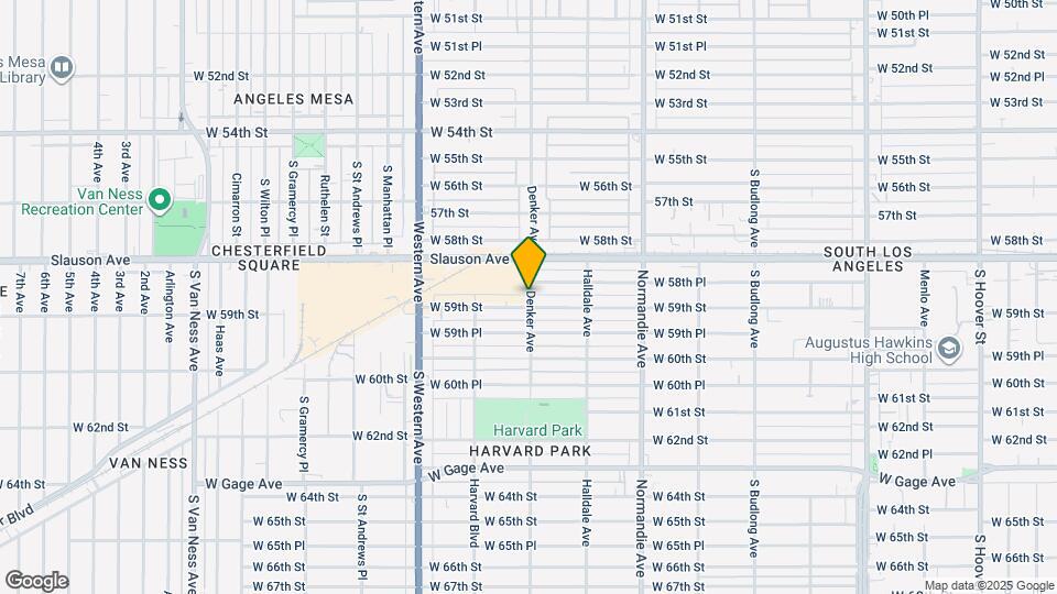 5865 Denker Ave Map and Location Details