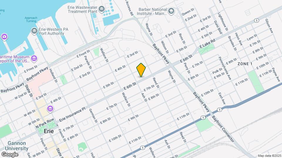 622 E 6th St Map and Location Details