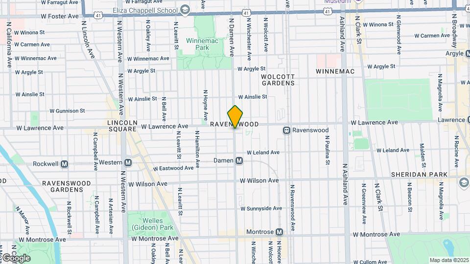 4549 N Damen Ave Map and Location Details