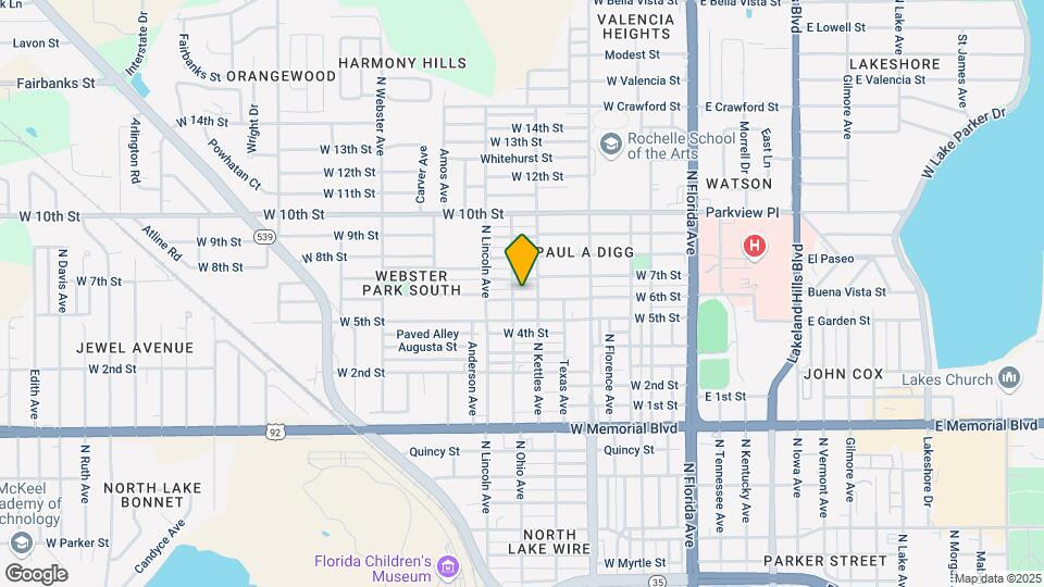 641 W 6th St Map and Location Details