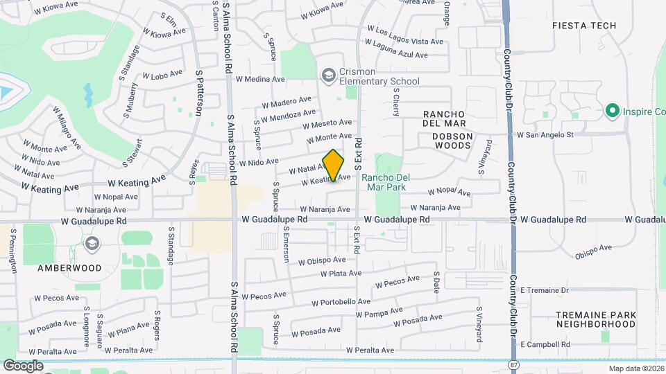 852 W Nopal Ave Map and Location Details