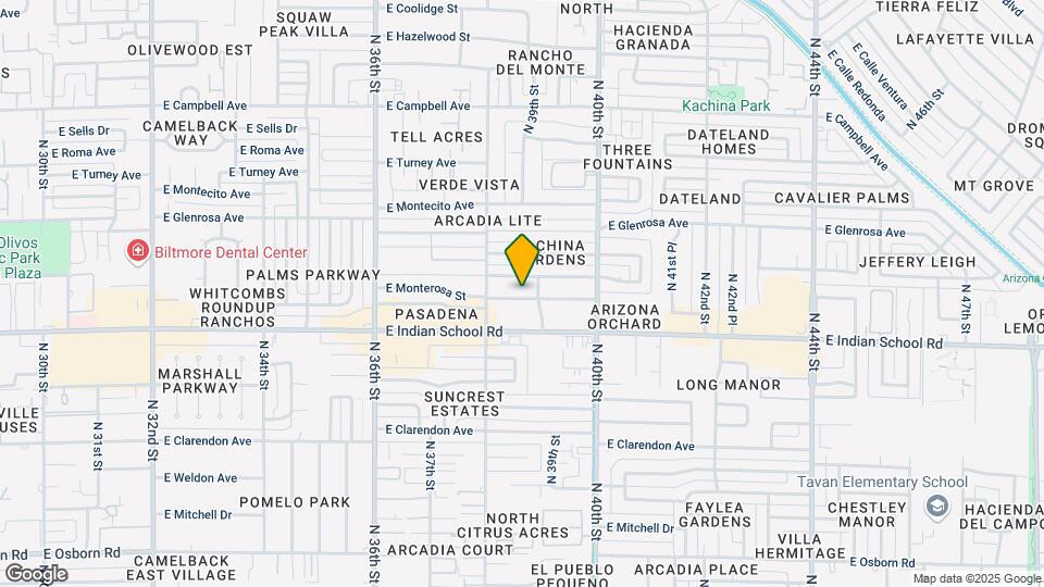 3832 E Monterosa St Map and Location Details