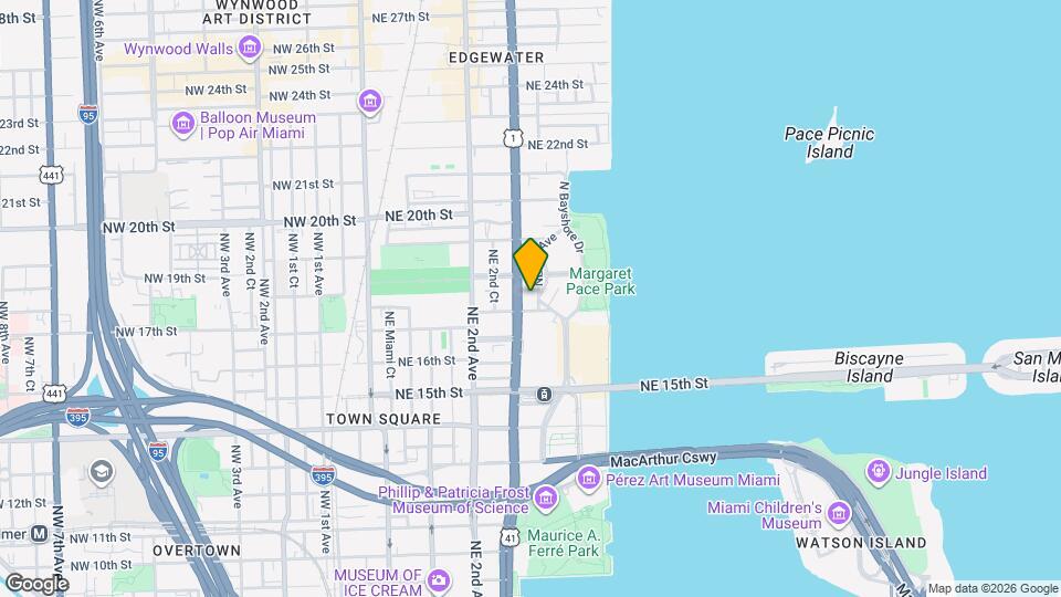 1775 Biscayne Blvd Mapa y Detalles de la Ubicación