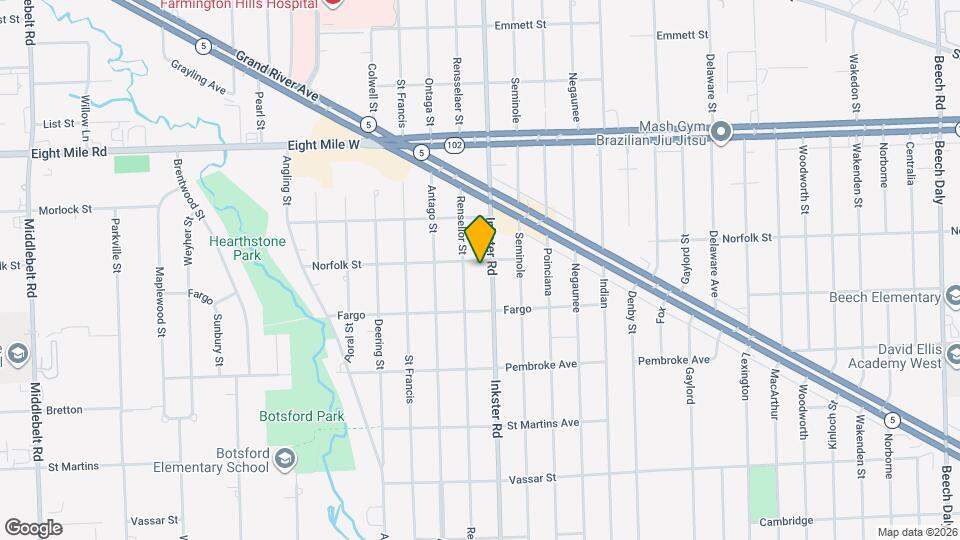 20091 Inkster Rd Map and Location Details