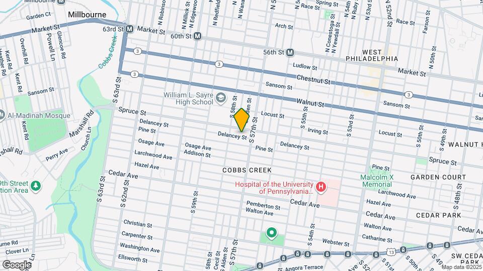 5729 Delancey St Map and Location Details