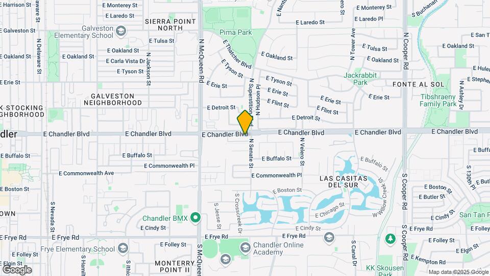 1075 E Chandler Blvd Map and Location Details