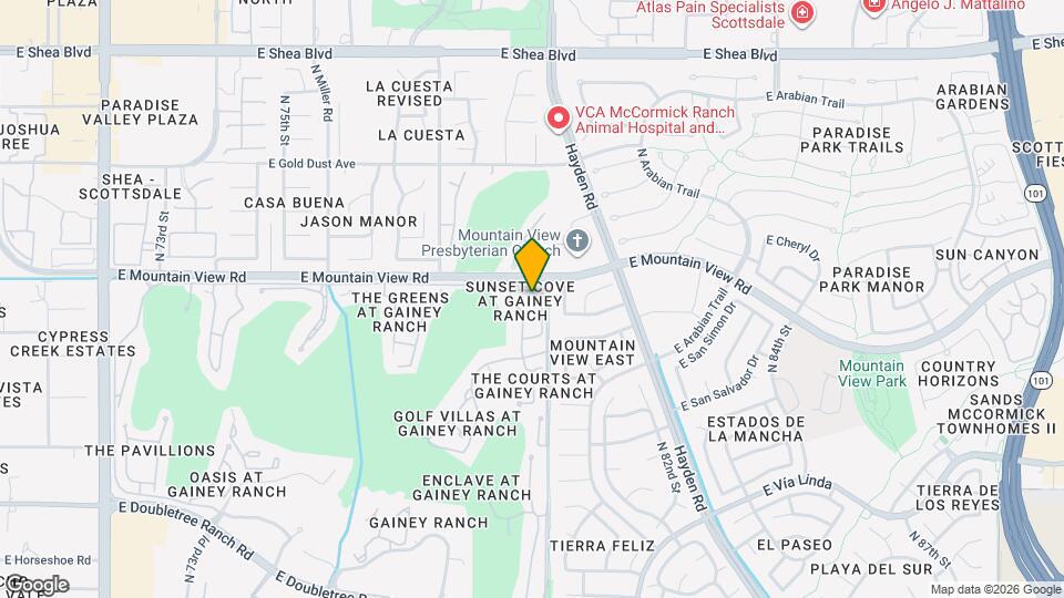 7700 E GAINEY RANCH Rd Map and Location Details