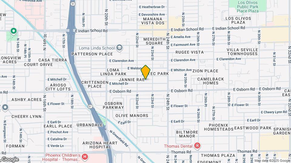 2226 E Mitchell Dr Map and Location Details