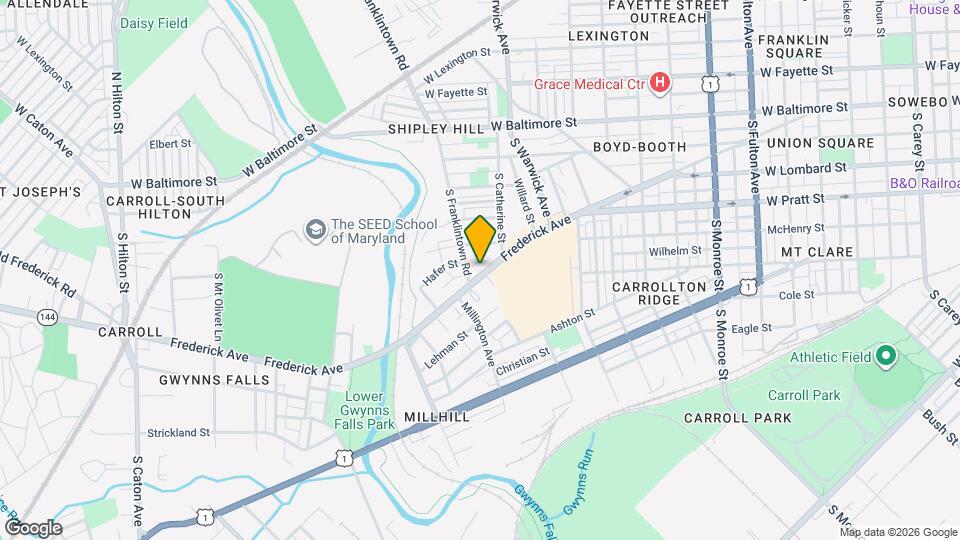 2540 Frederick Ave Map and Location Details