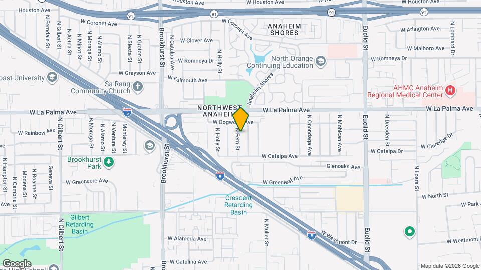 940 N Fern St Map and Location Details