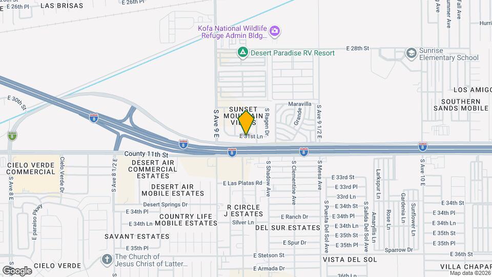 9145 E 31st Ln Map and Location Details