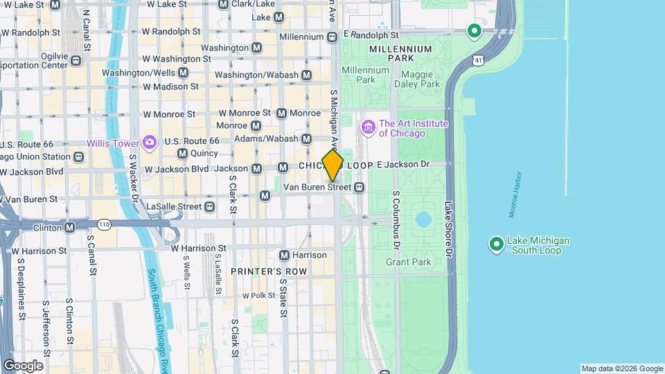 330 S Michigan Ave, Unit 01510a Mapa y Detalles de la Ubicación