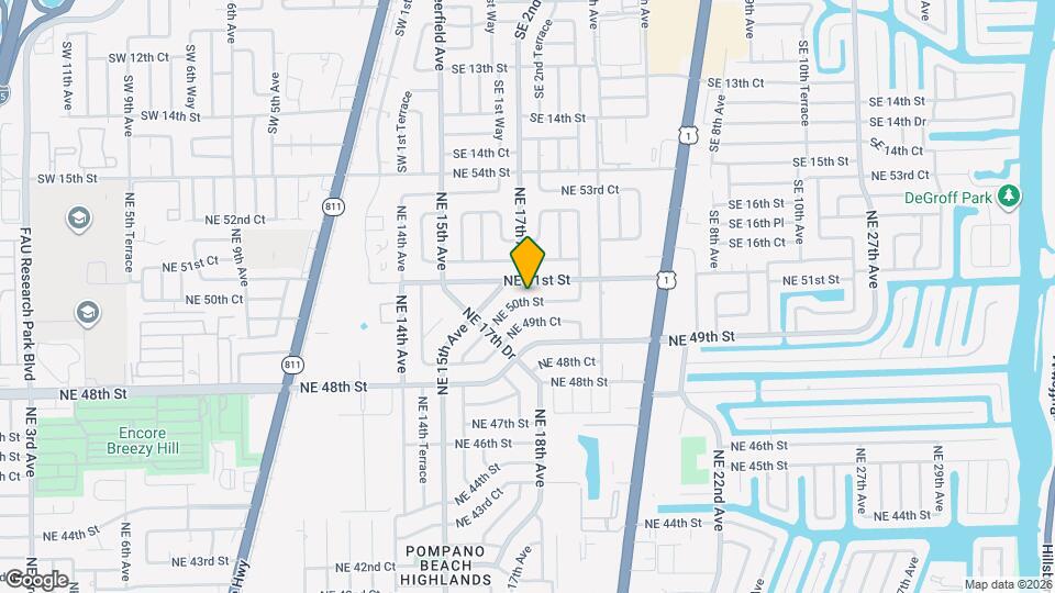 1801 NE 50th St Map and Location Details