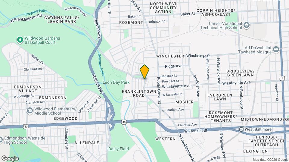 970 N Franklintown Rd Mapa y Detalles de la Ubicación