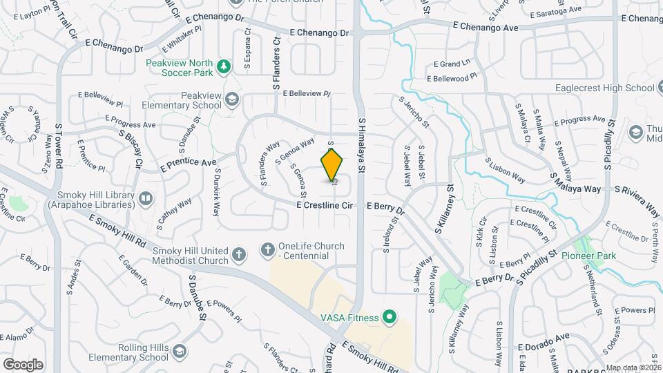 19880 E Prentice Pl Map and Location Details