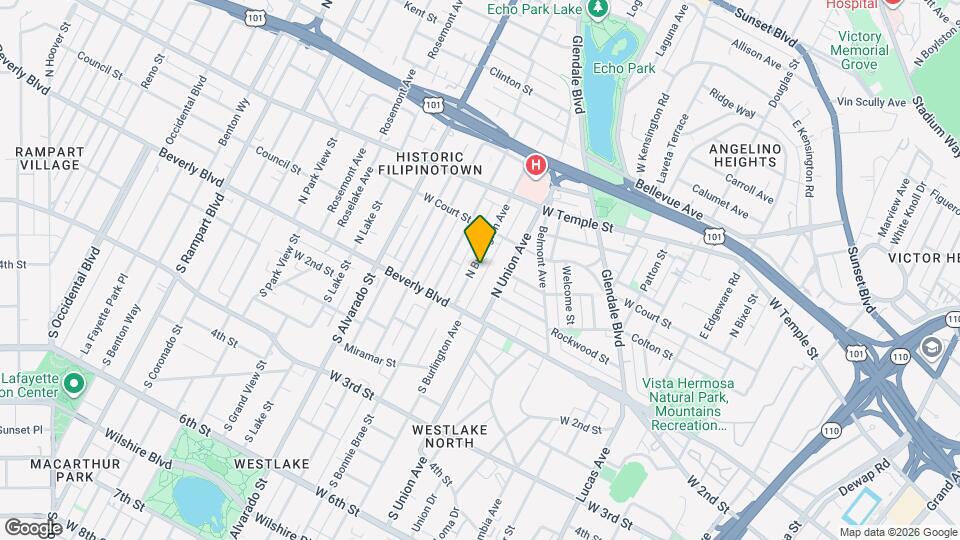 216 N Burlington Ave Mapa y Detalles de la Ubicación