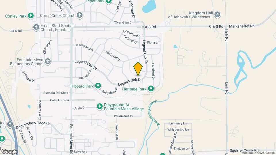 1170 Legend Oak Dr Map and Location Details