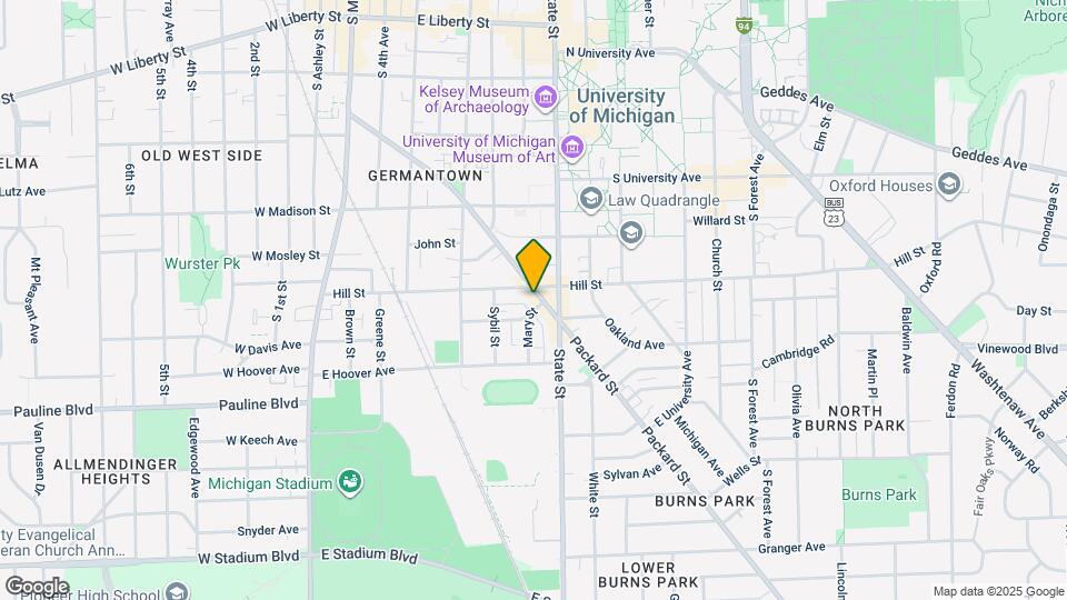 606 Packard St Map and Location Details