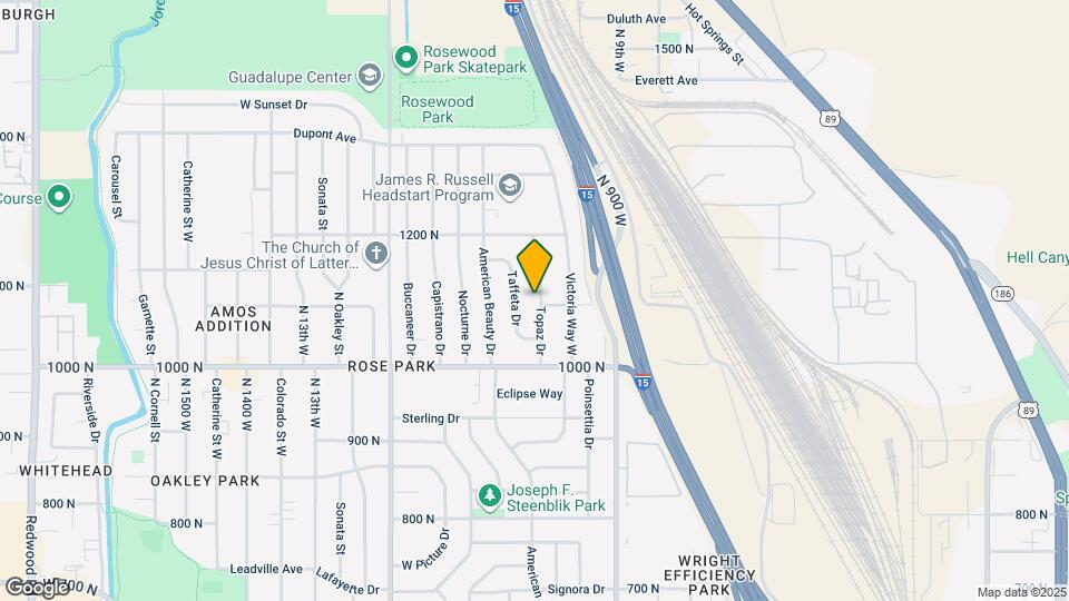 1107 Topaz Dr Map and Location Details