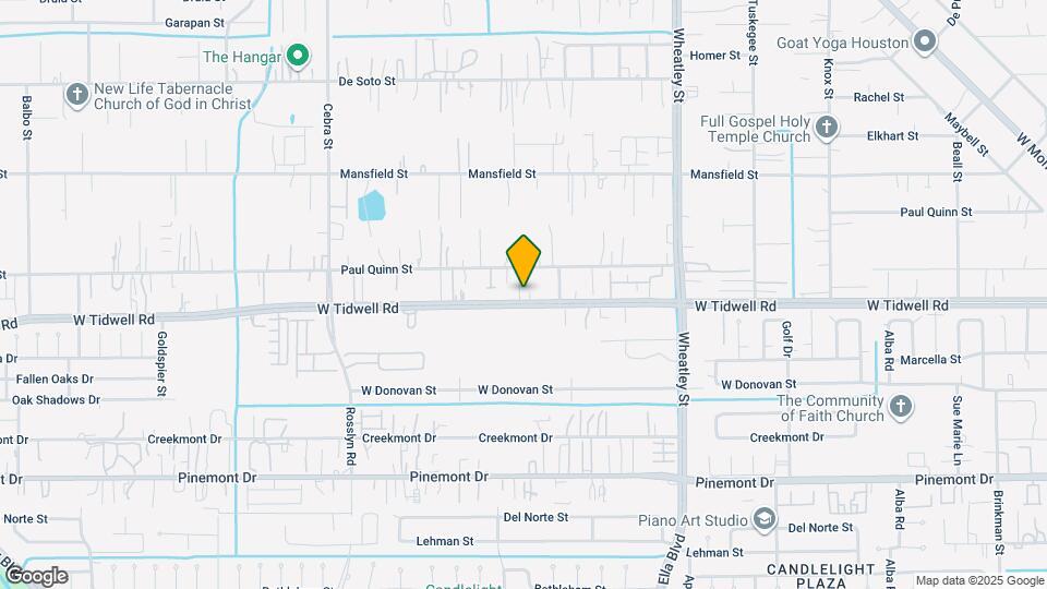 1542 W Tidwell Rd Map and Location Details