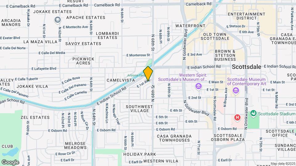 6729 E 1st Ave Mapa y Detalles de la Ubicación