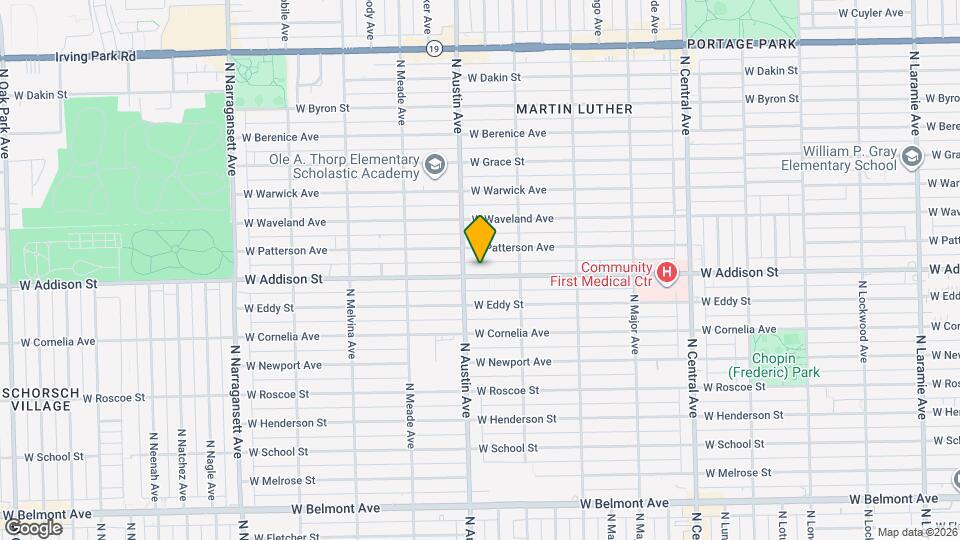 5942 W Addison St Map and Location Details