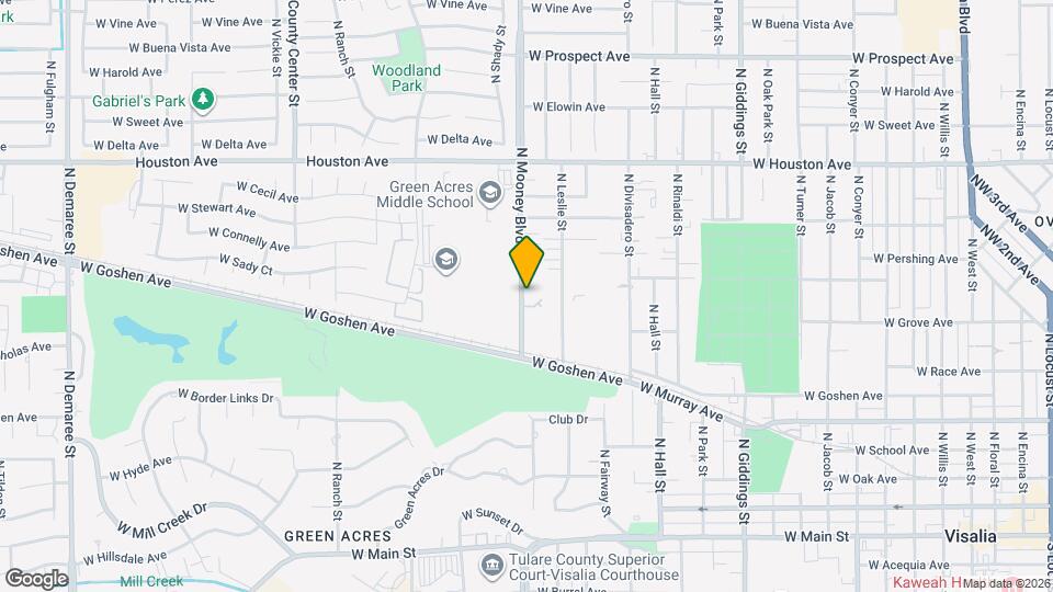 916 N Mooney Blvd Map and Location Details